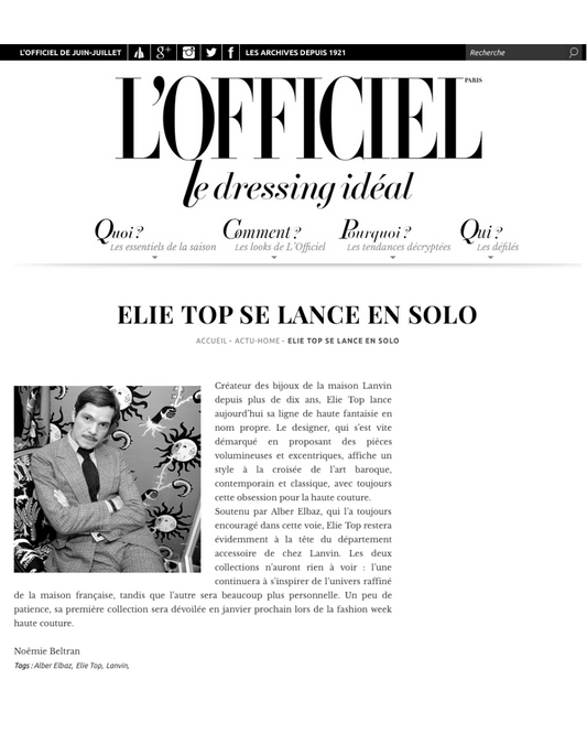 L’Officiel Paris 2014