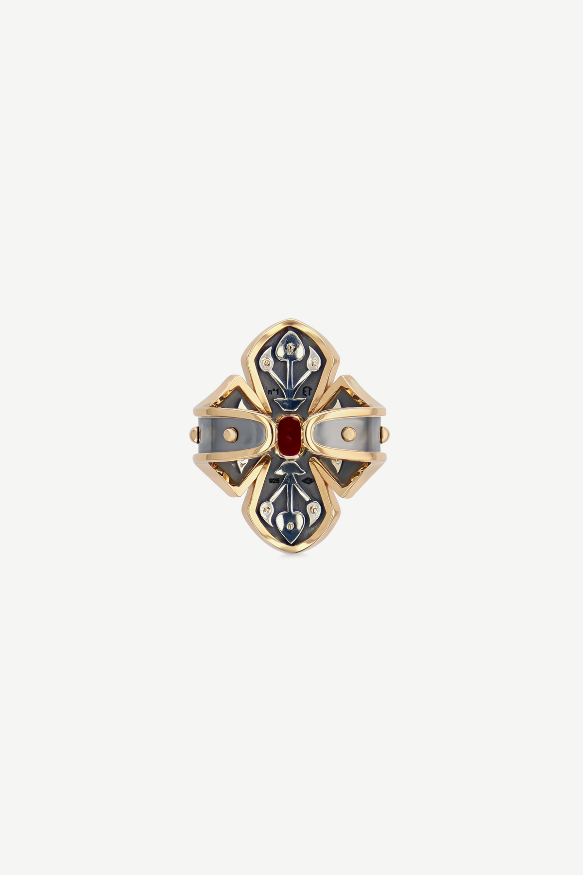 Elie Top Bague Fleuron Spinelle Rose La Dame du Lac