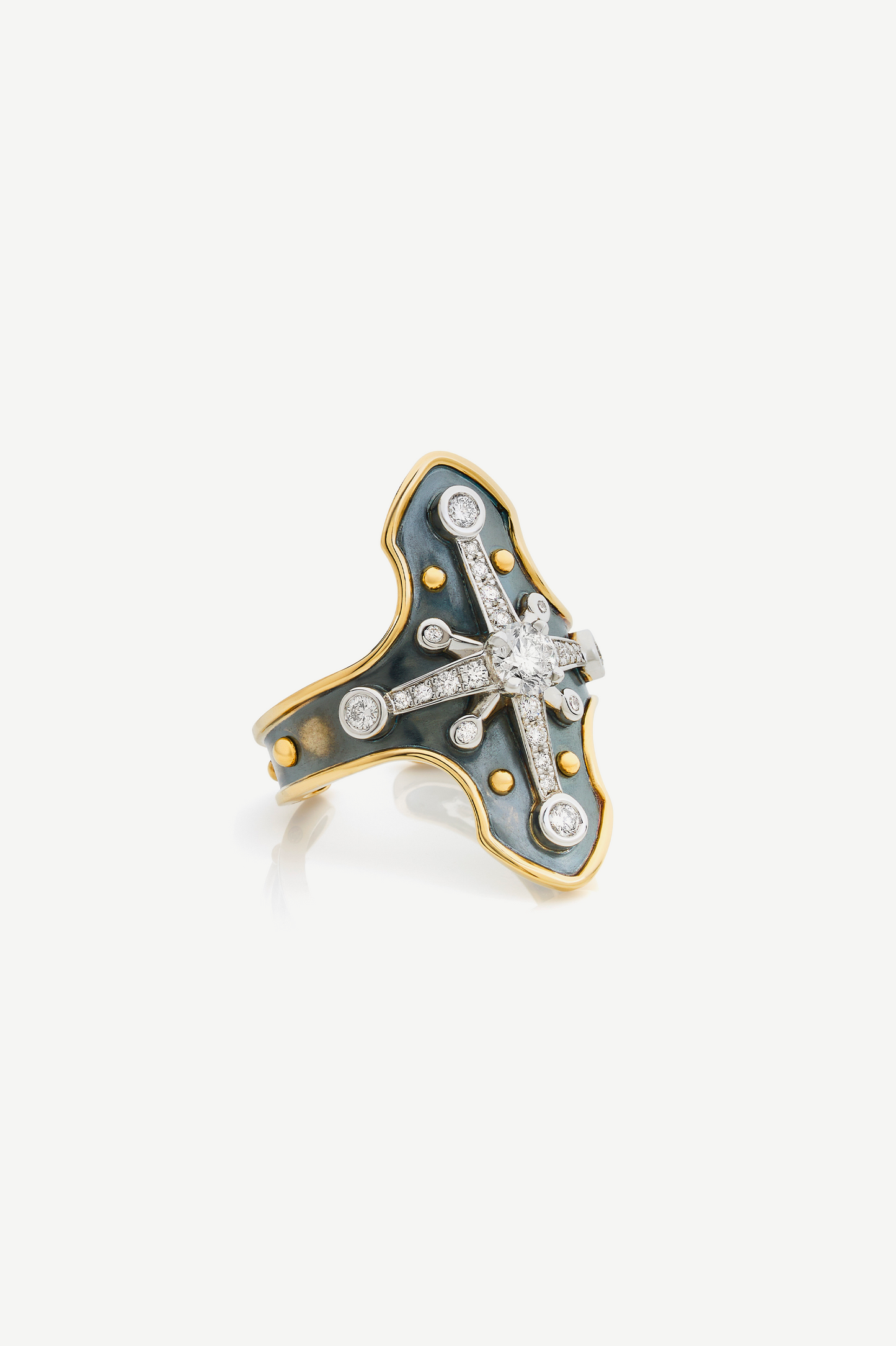 Elie Top Bague Heaume Diamants La Dame du Lac