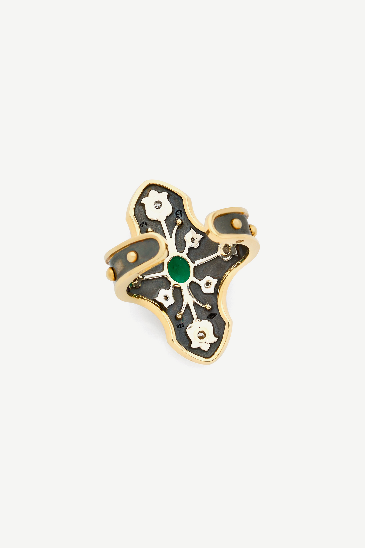 Elie Top Bague Heaume Émeraude La Dame du Lac