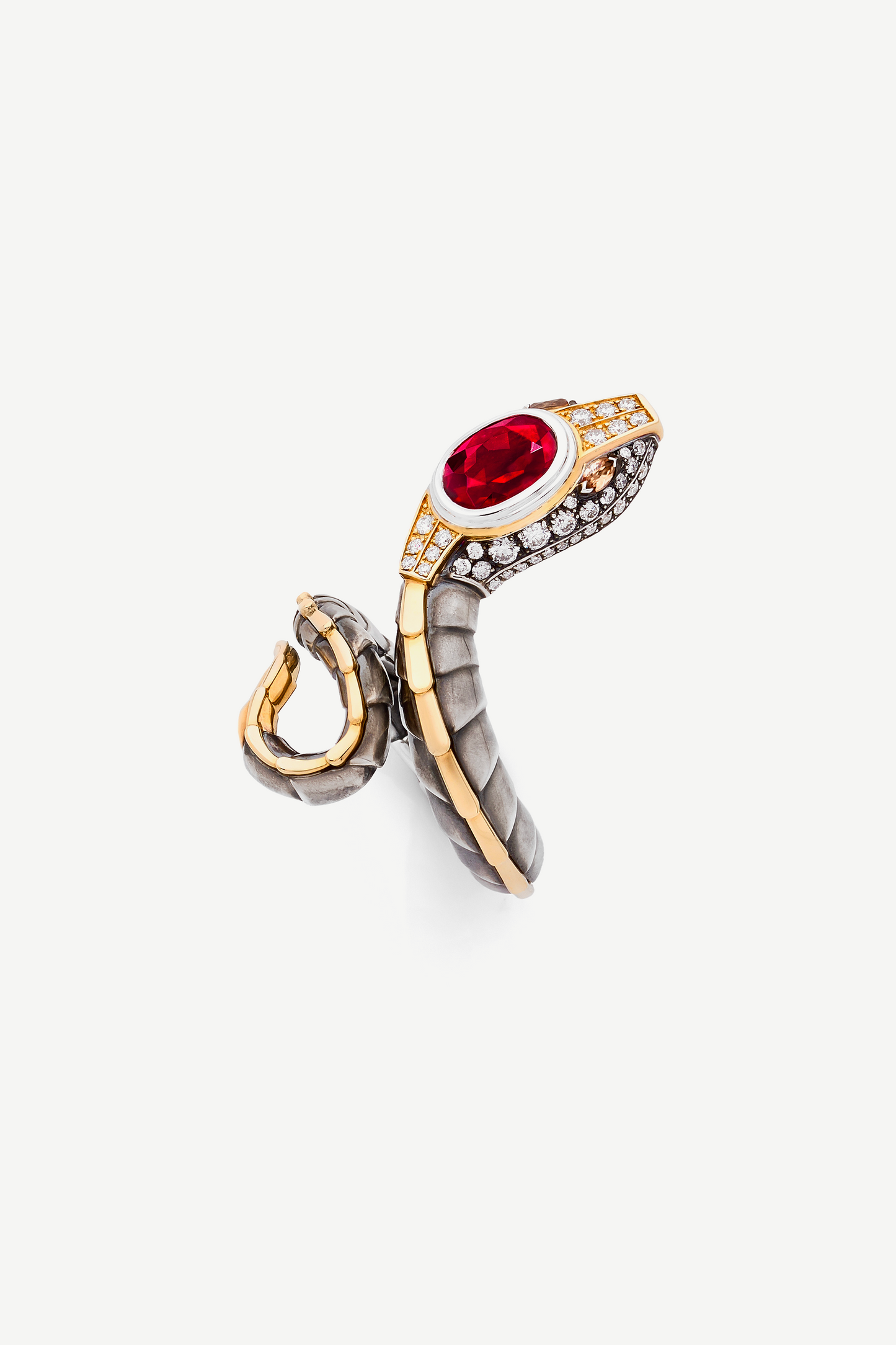 Elie Top Bague Petit Serpent Rubis Magica Naturae