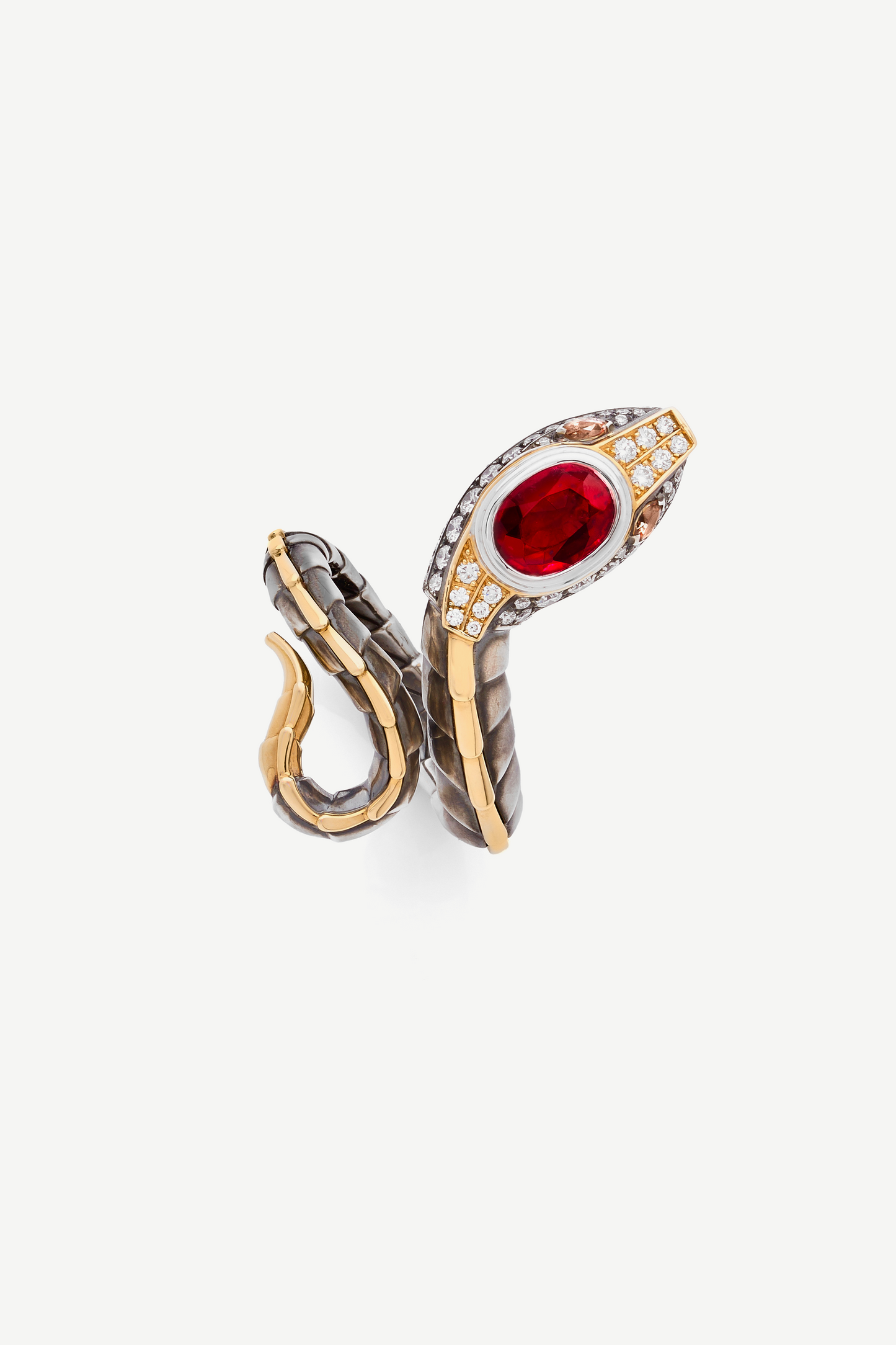 Elie Top Bague Petit Serpent Rubis Magica Naturae