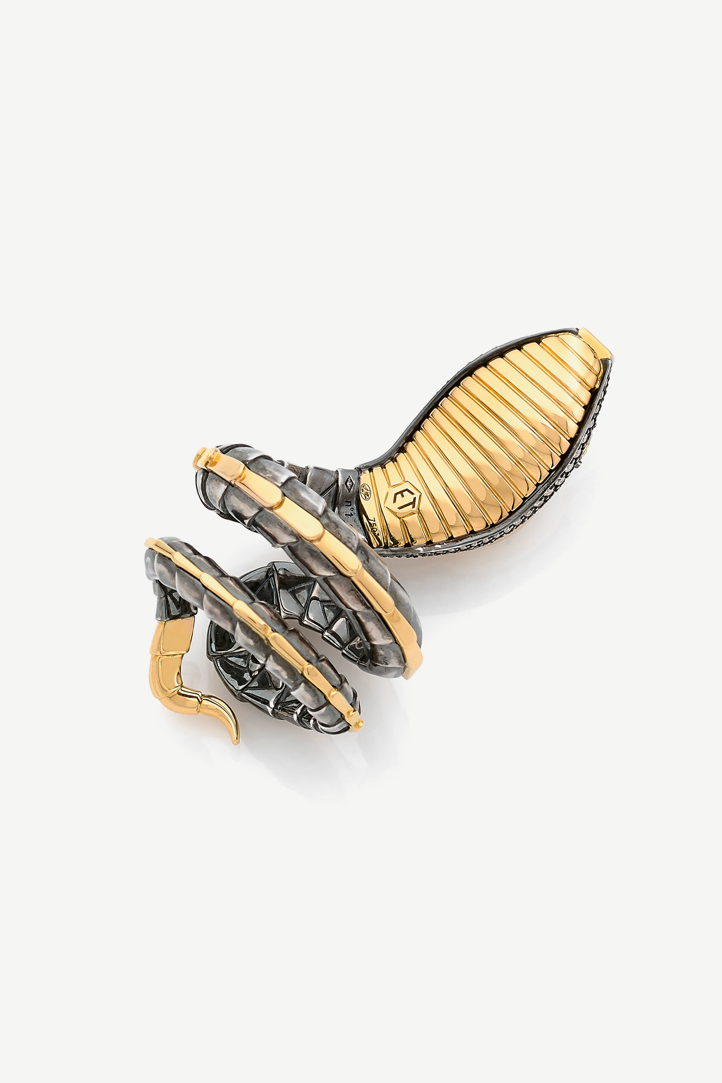 bague magica naturae serpent saphir jaune