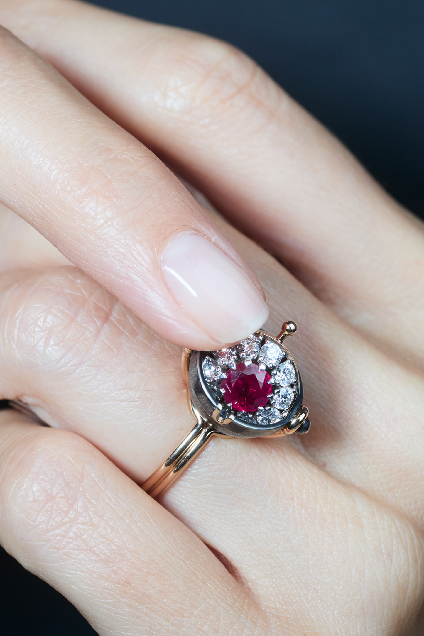 Ruby Medium Sphere Ring