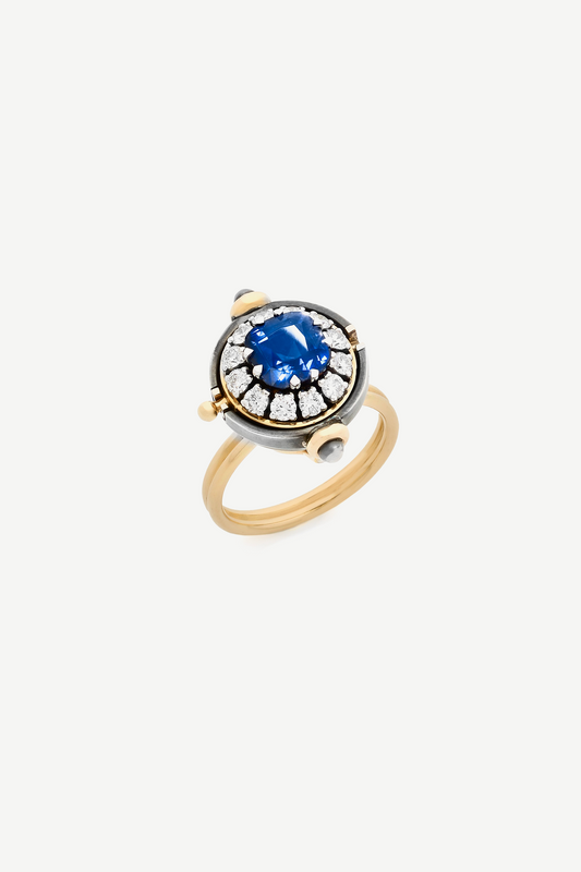 Elie Top  Bague Sphère Medium Saphir Sirius