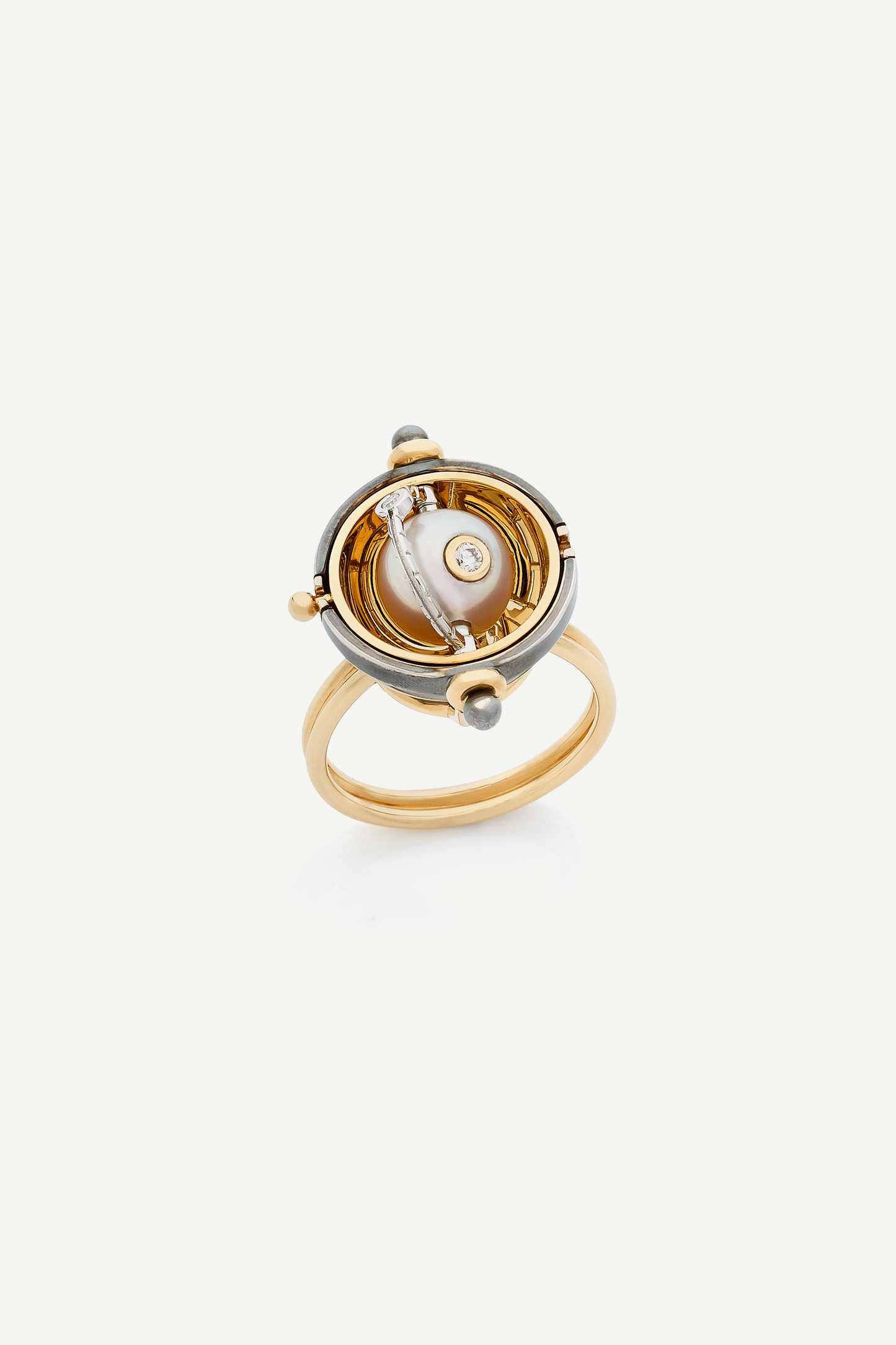 Elie Top Bague Sphère Perle Akoya Mécaniques Célestes