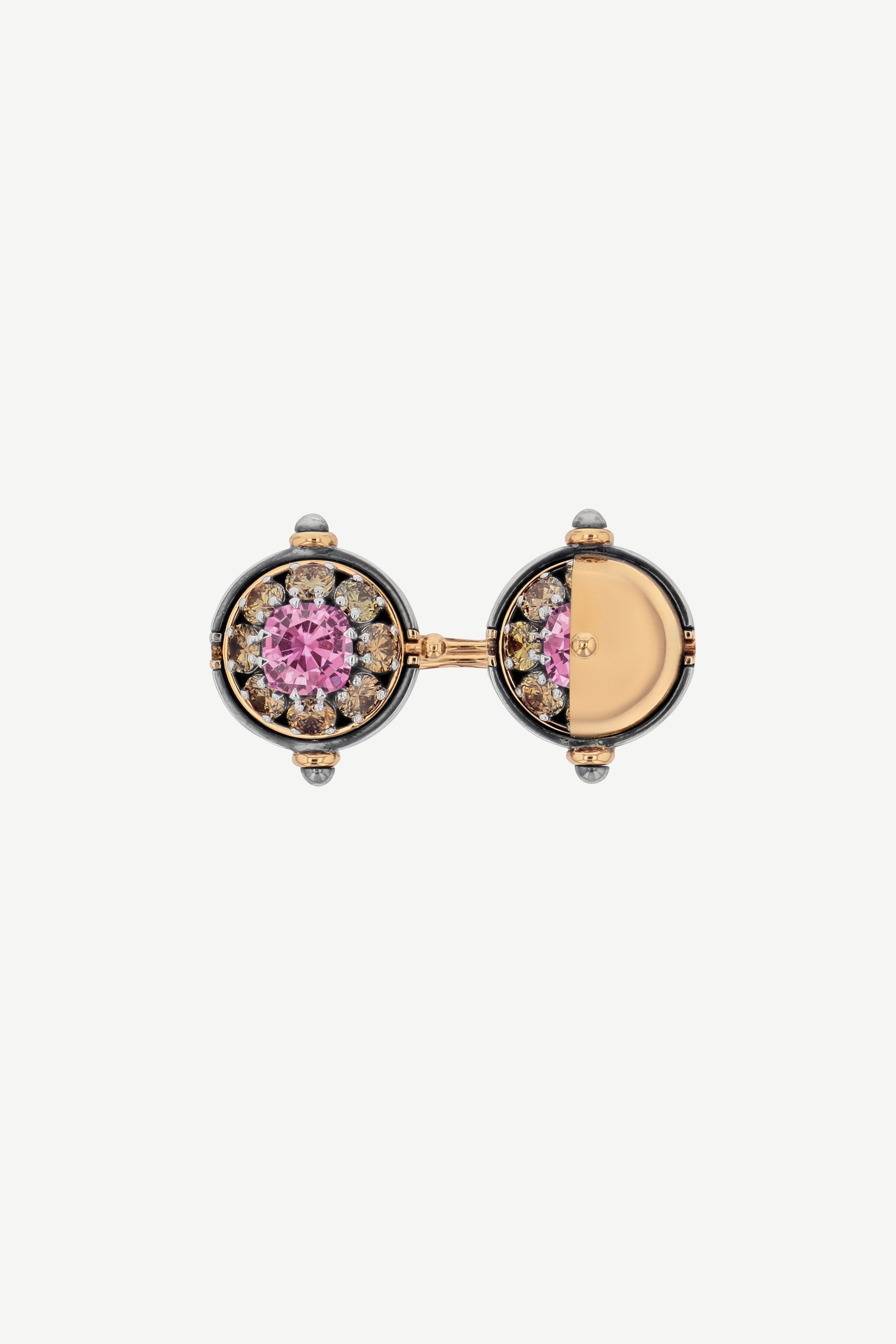 Elie Top Bague Toi&Moi Sirius Saphir Rose Sirius