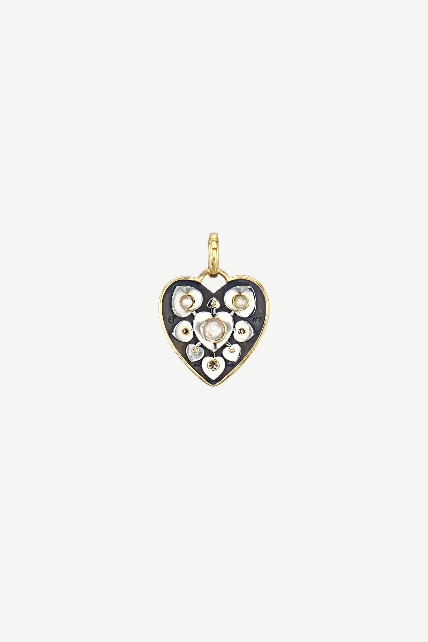 Charm Cœur Mini La Dame Du Lac Saphir Blanc