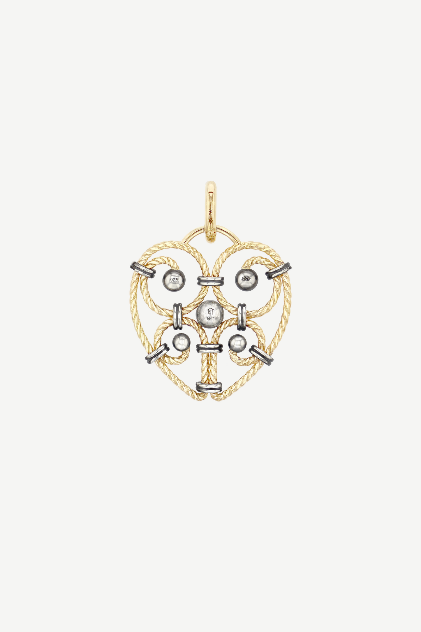 Elie Top Charm Cœur Twist Diamants
