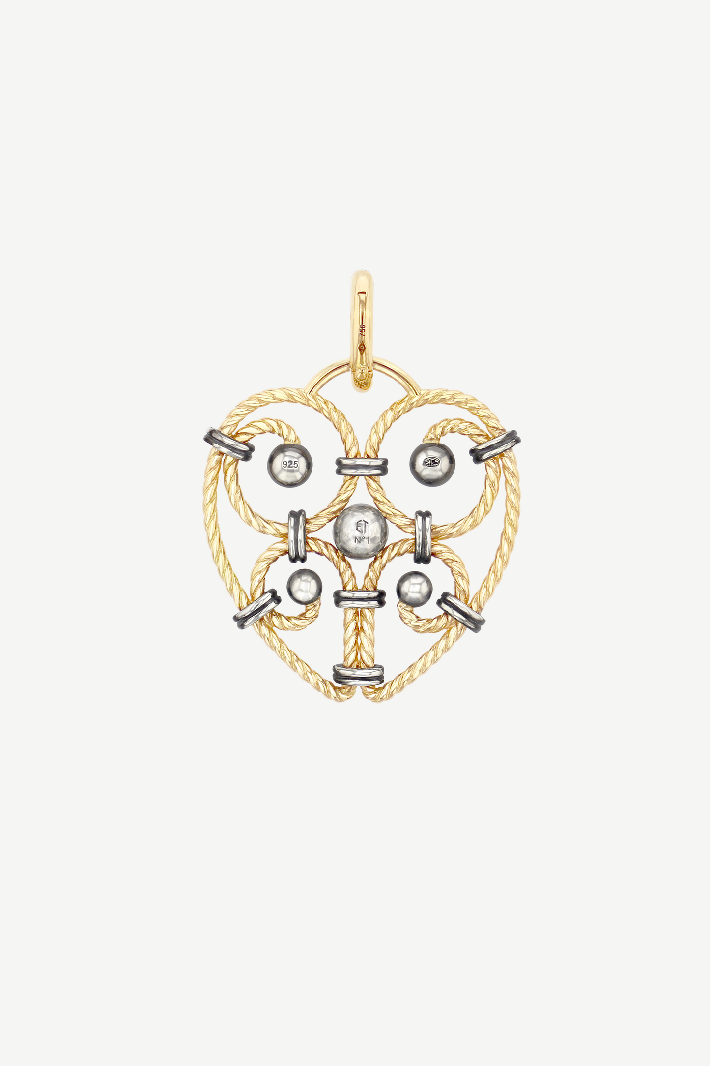 Elie Top Charm Cœur Twist Diamants