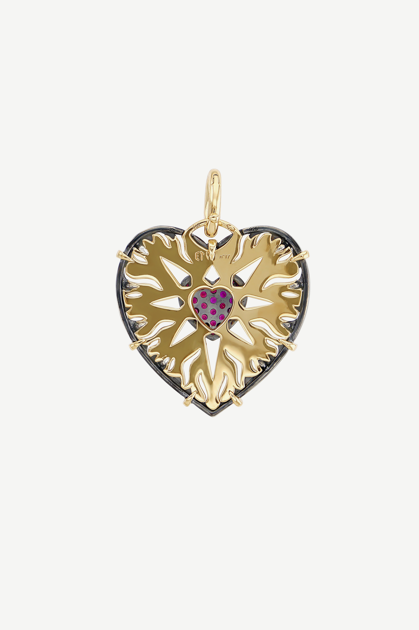 Elie Top Charm Cœur Cosmogonie Secrète Rubis