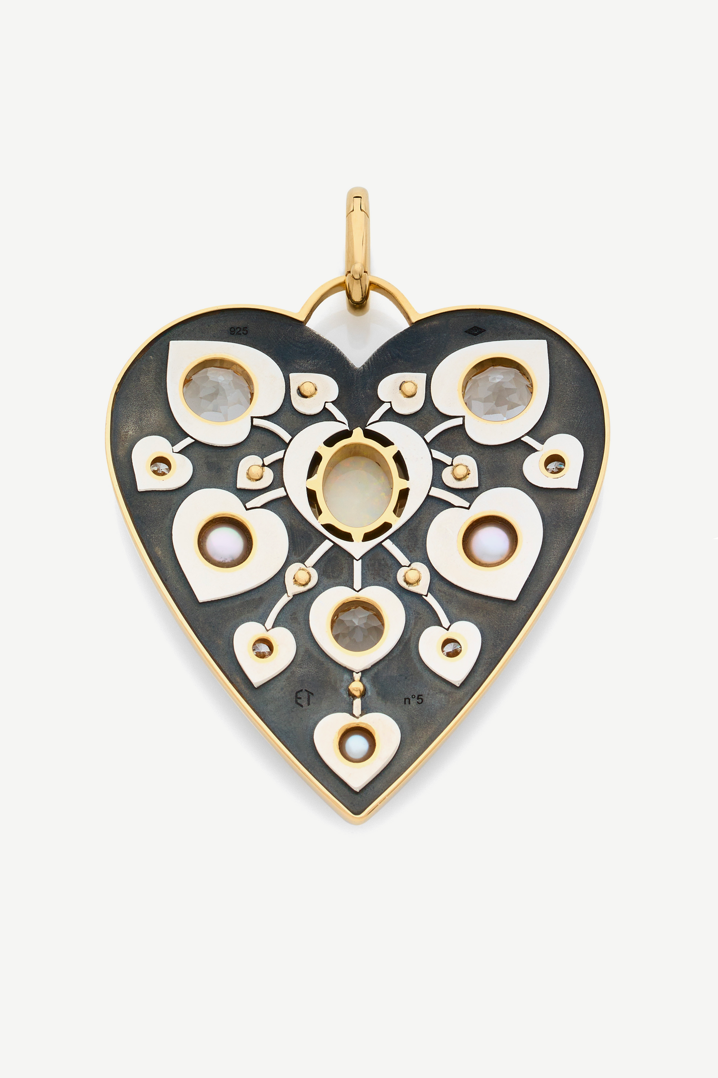 La Dame du Lac Grand Heart Opal Charm