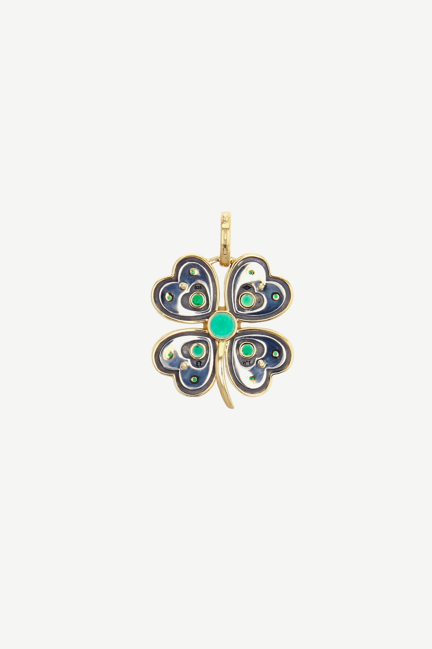 La Dame du Lac Emerald Trèfle Mini Charm