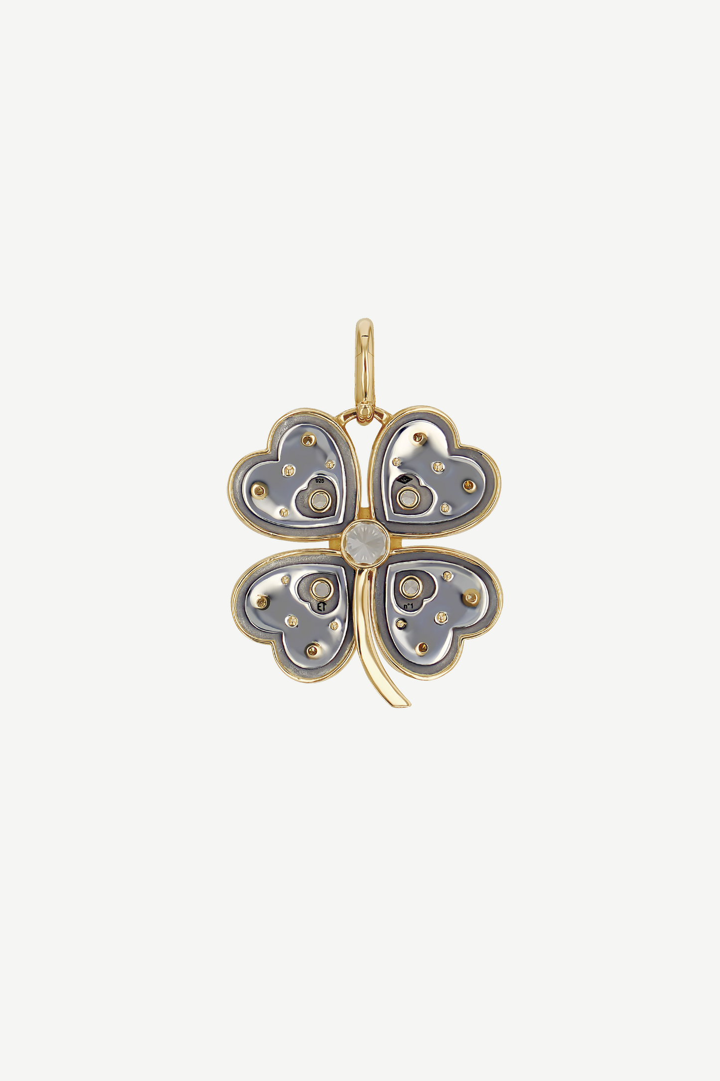 Elie Top Charm Trèfle Moyen La Dame Du Lac Saphir Blanc