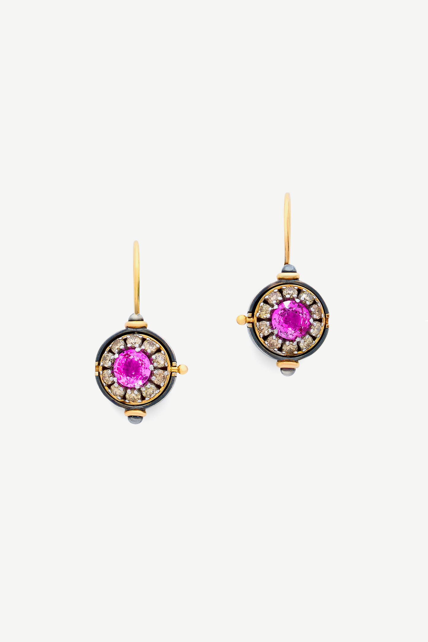 Dormeuses Saphir Rose
