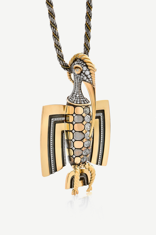 Elie Top Pendentif Calao Diamants Magica Naturae