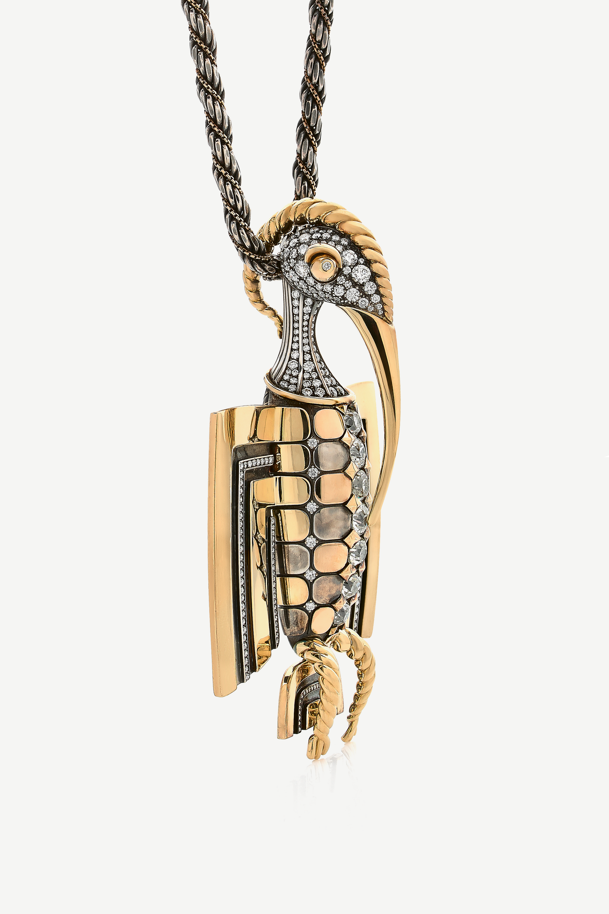 Elie Top Pendentif Calao Diamants Magica Naturae