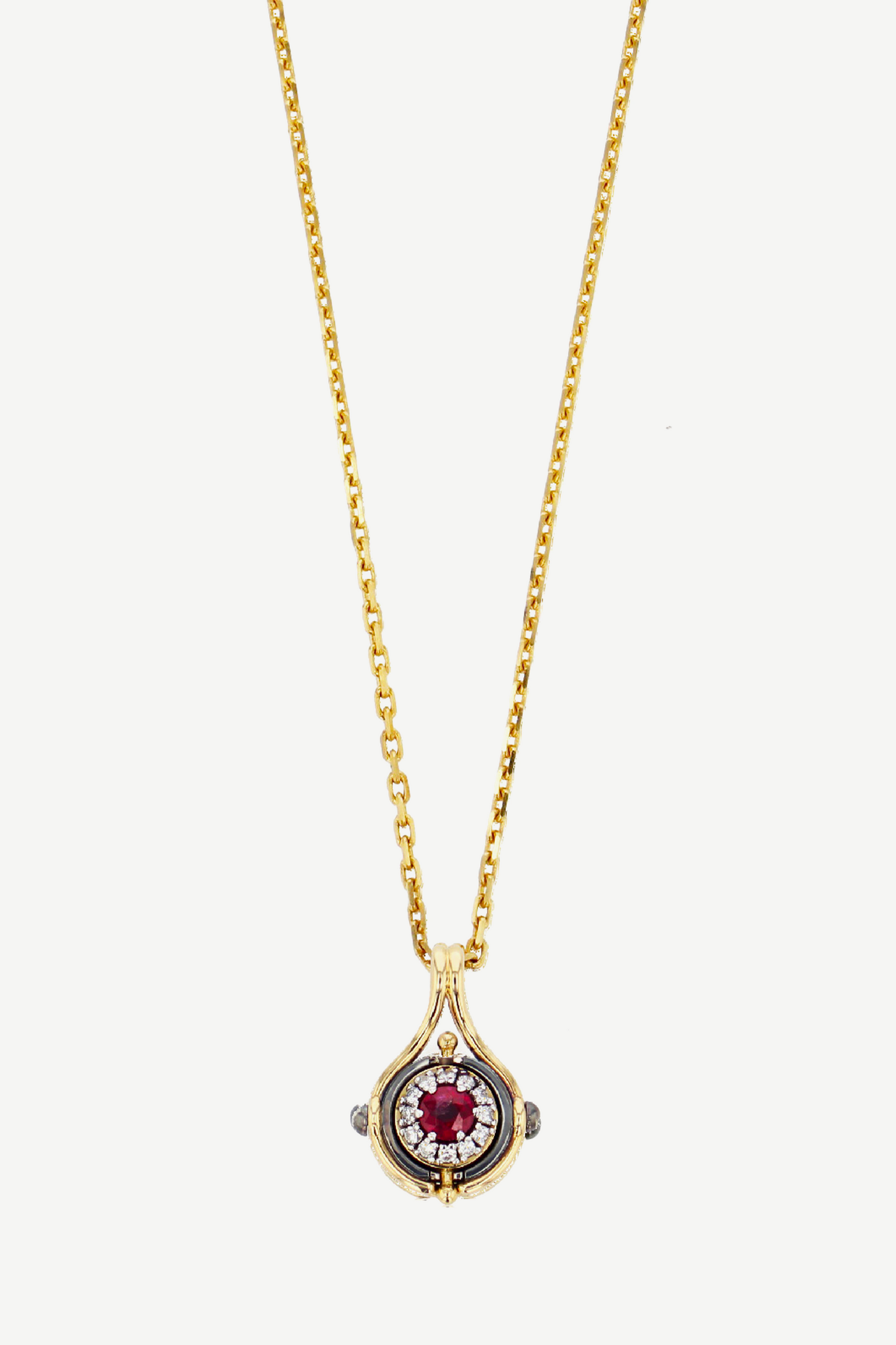 collier mira sphere pivotante rubis