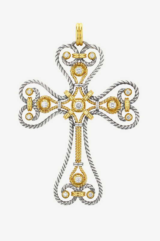 Elie Top Pendentif Twist Croix