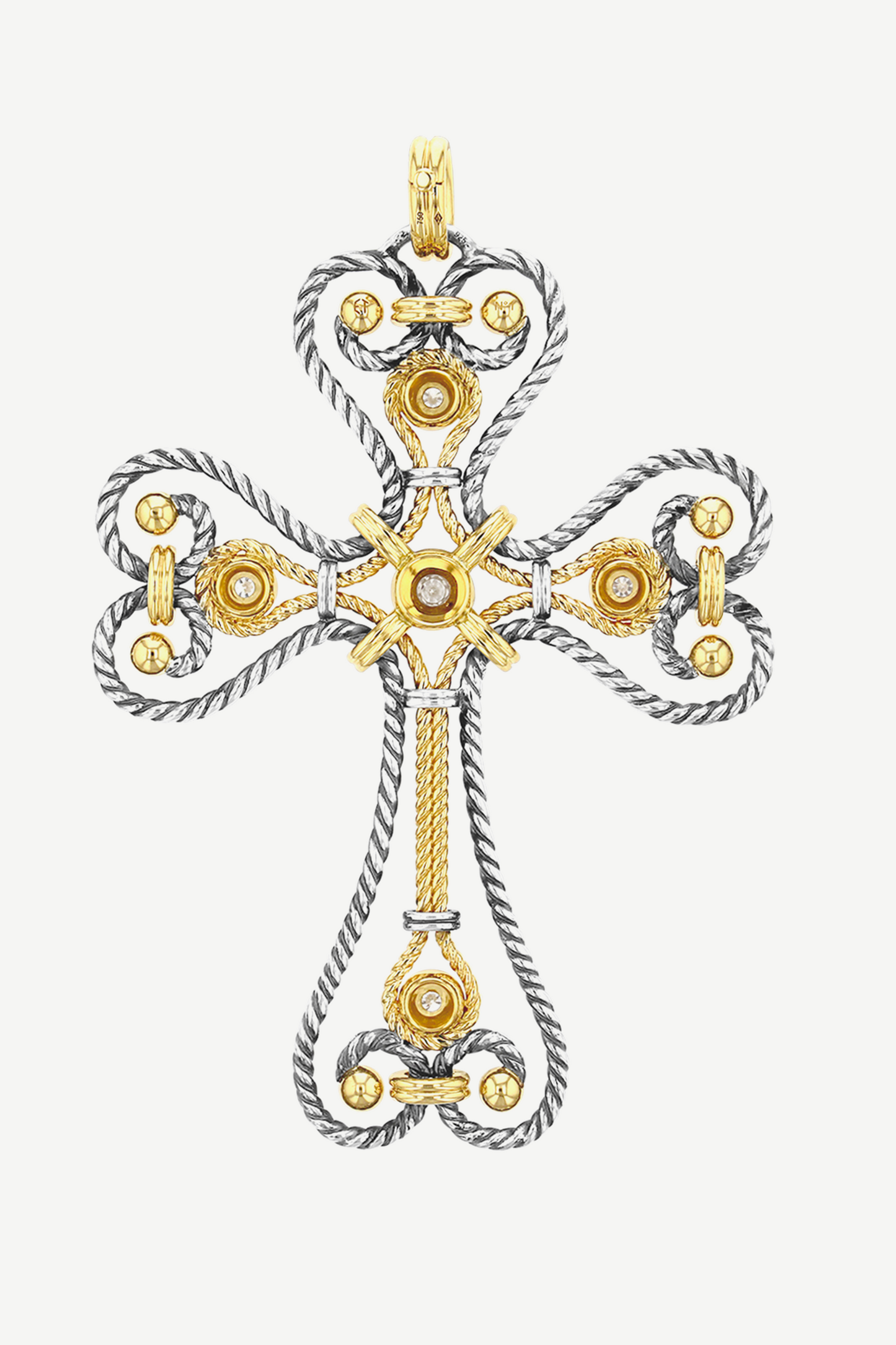 Elie Top Pendentif Twist Croix