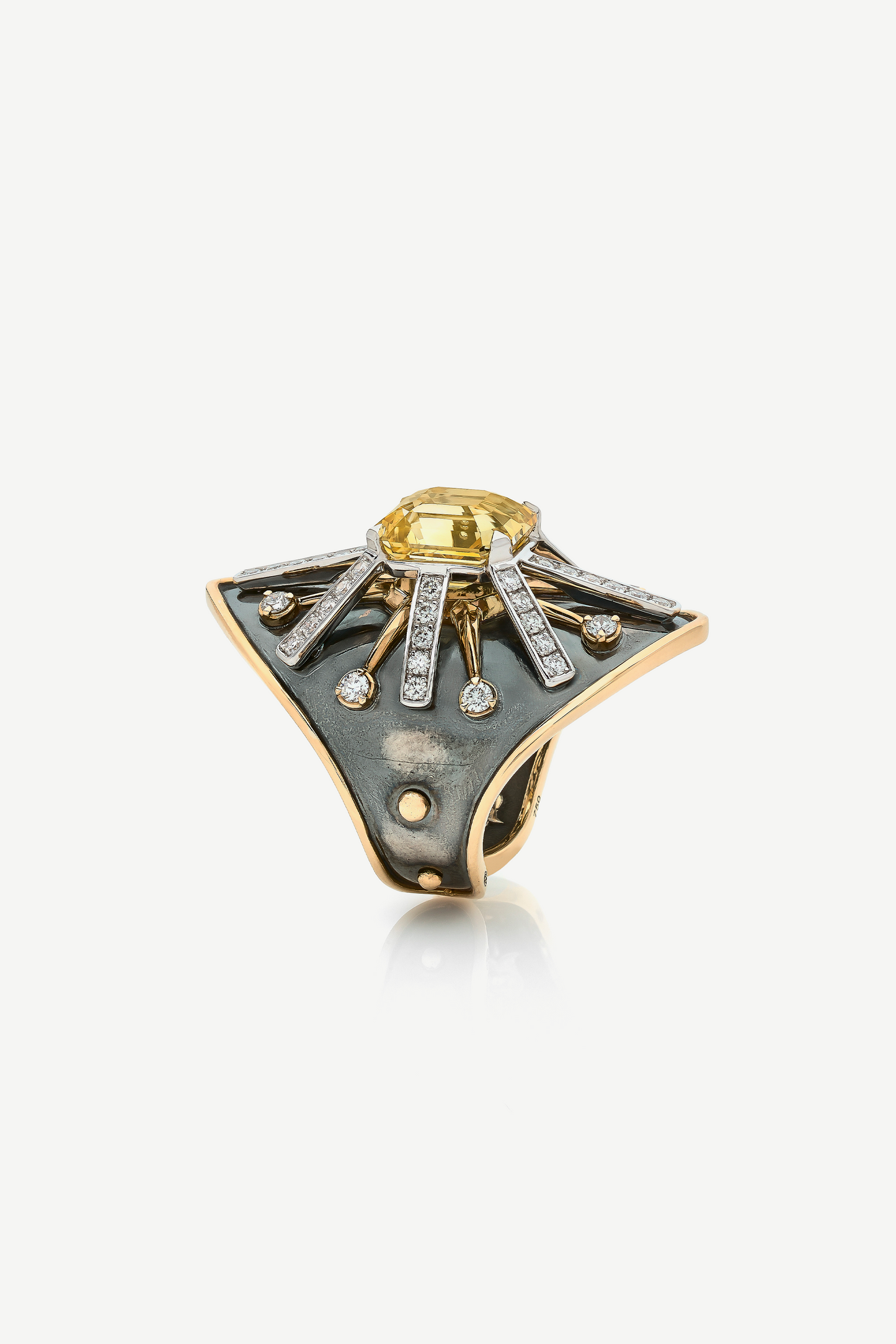 bague saphir jaune la dame du lac