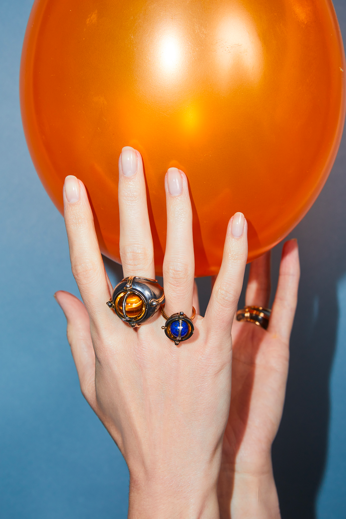 Elie Top Bague Scaphandre Œil de Tigre Mécaniques Célestes Portée