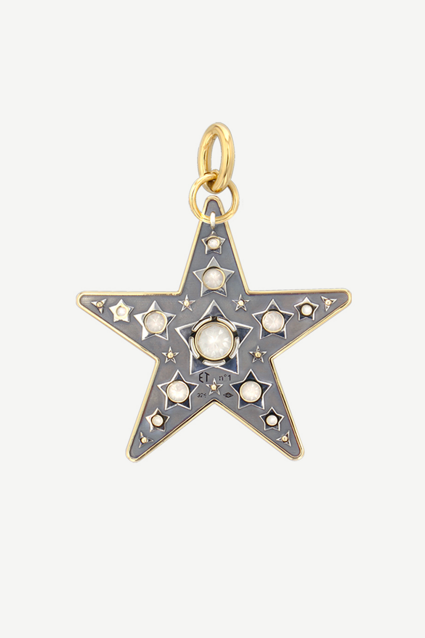 charm etoile topaze diamant or jaune