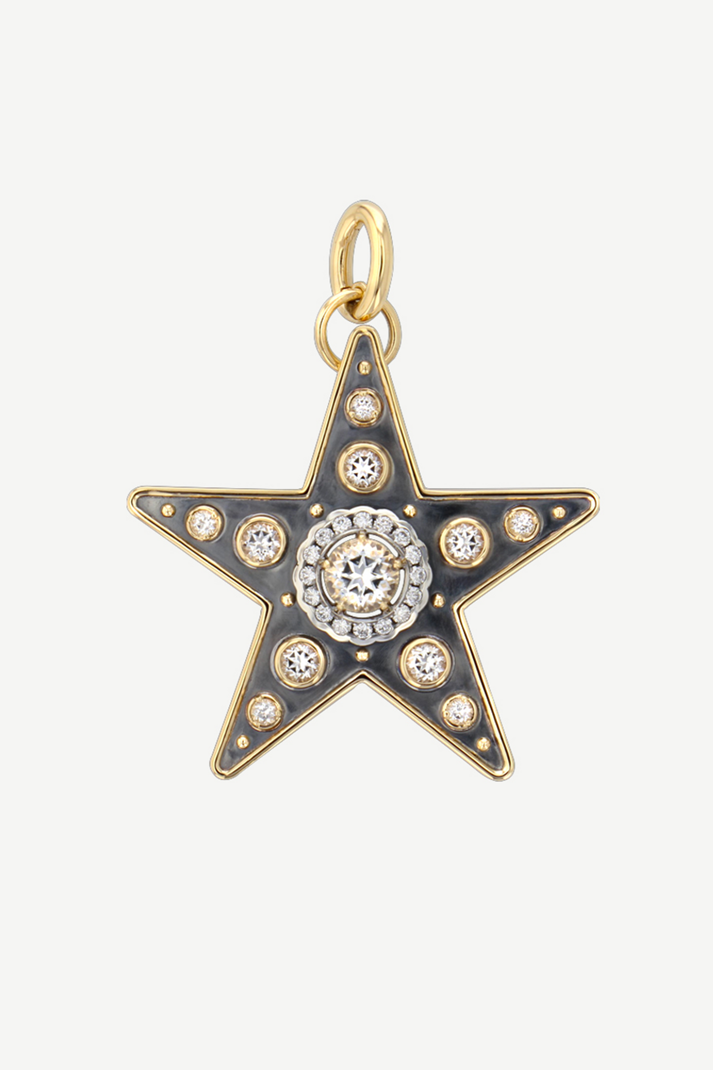 charm etoile topaze diamant or jaune