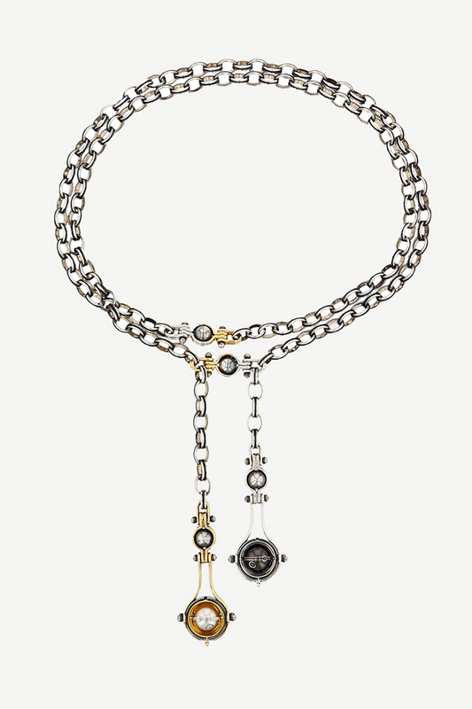 Elie Top Sautoir Deux Gouttes Perles Mécaniques Célestes