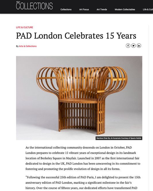 « PAD London Celebrates 15 Years », Arts & Collection 2023