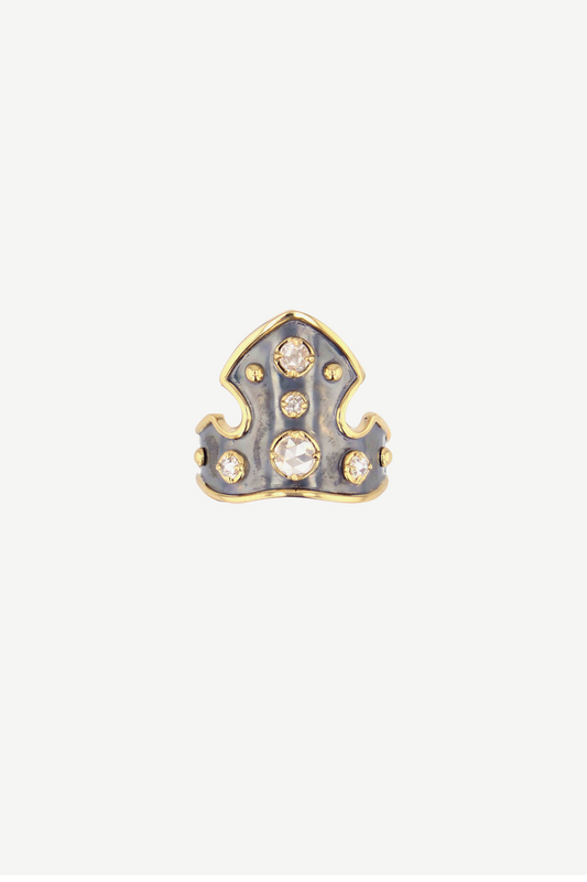 Elie Top Bague Blason Diamants La Dame du Lac