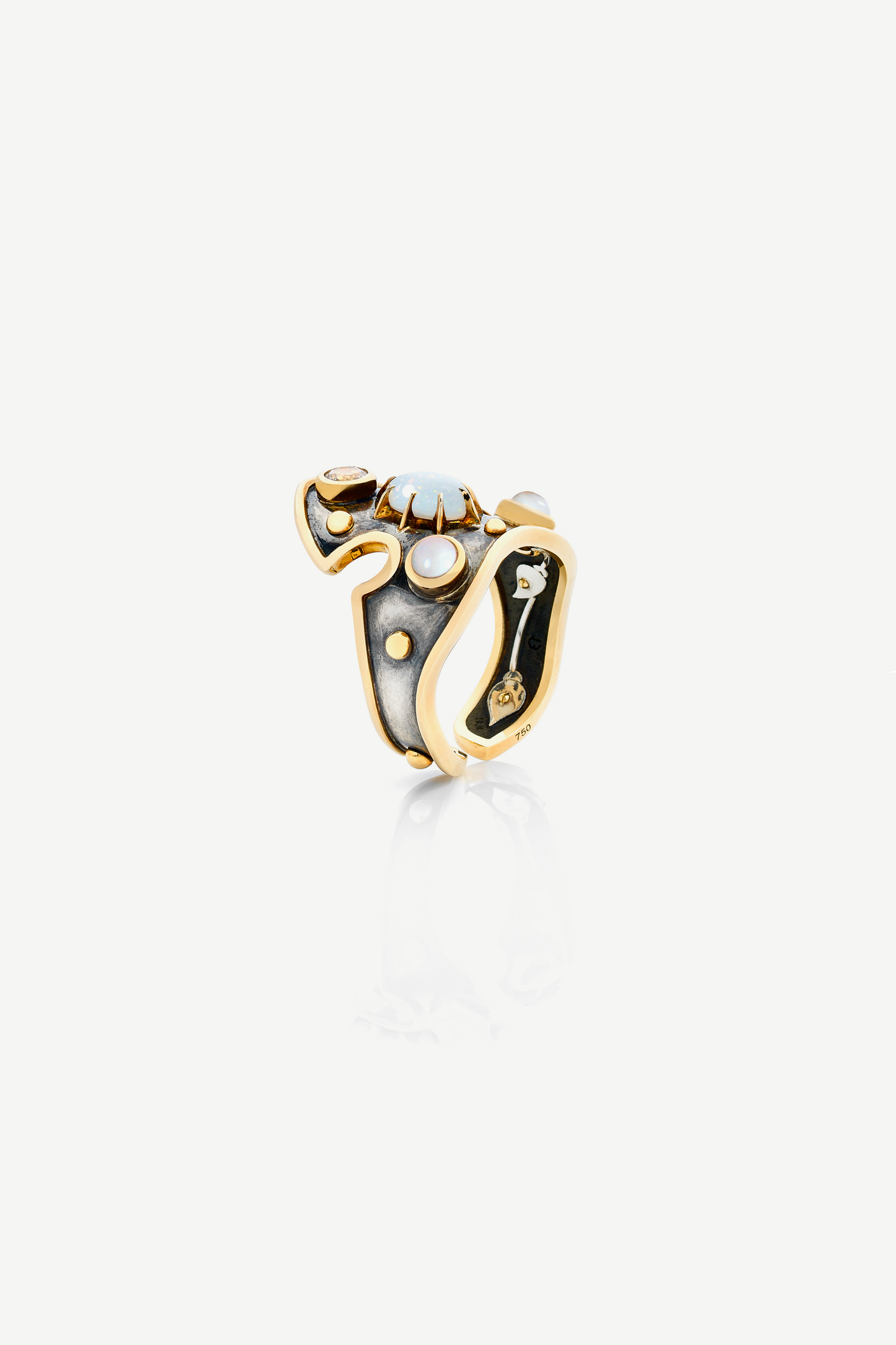 bague blason opale la dame du lac