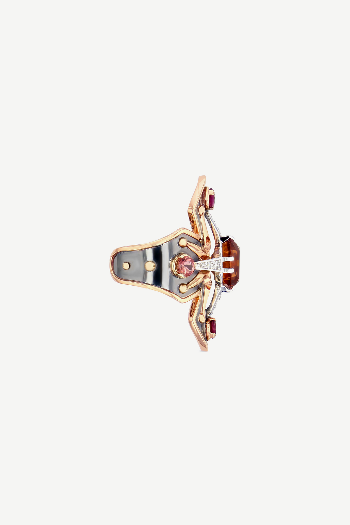 Bague Bouclier Avalon Grenat Spessartine 