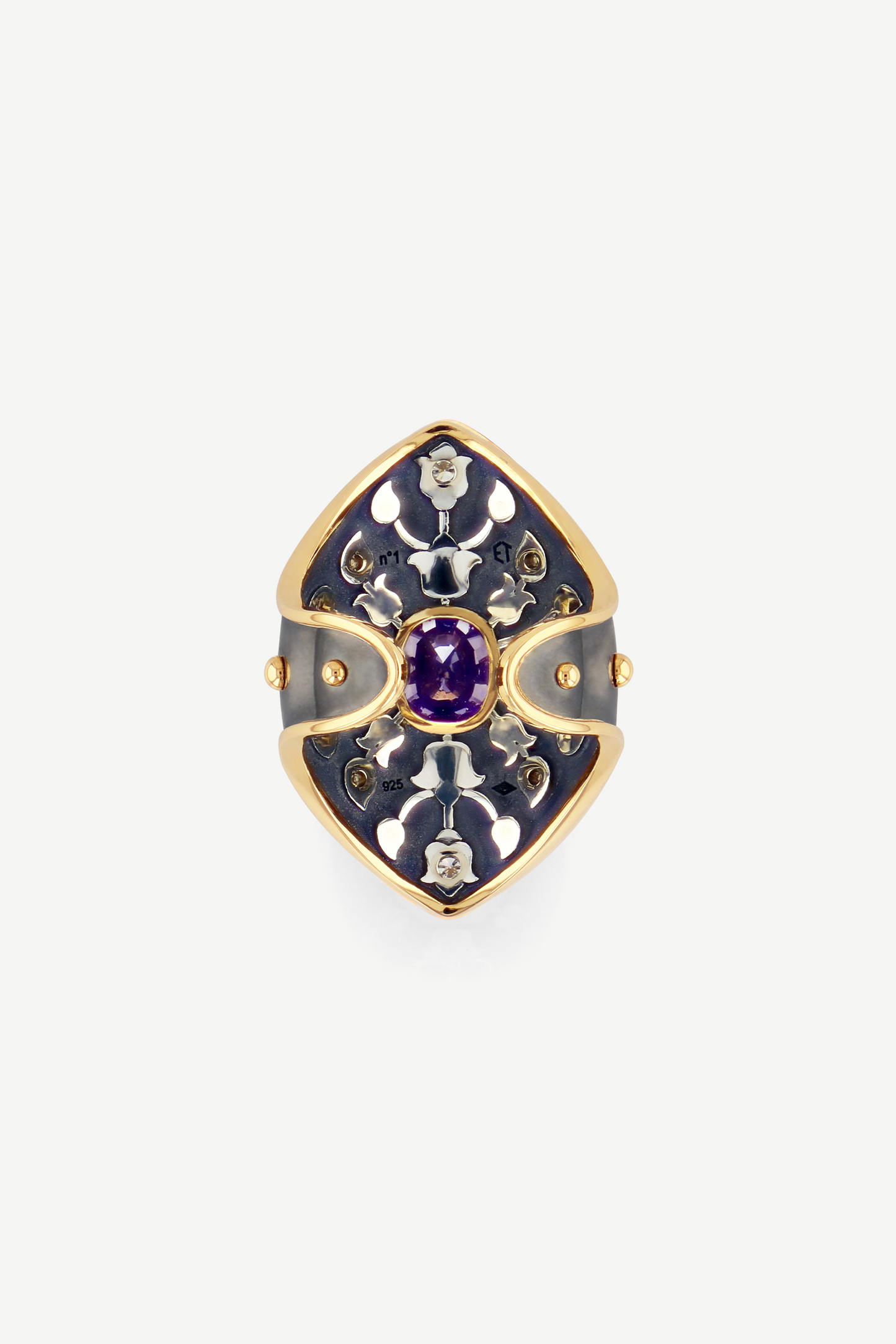 bague la dame du lac ecu saphir violet