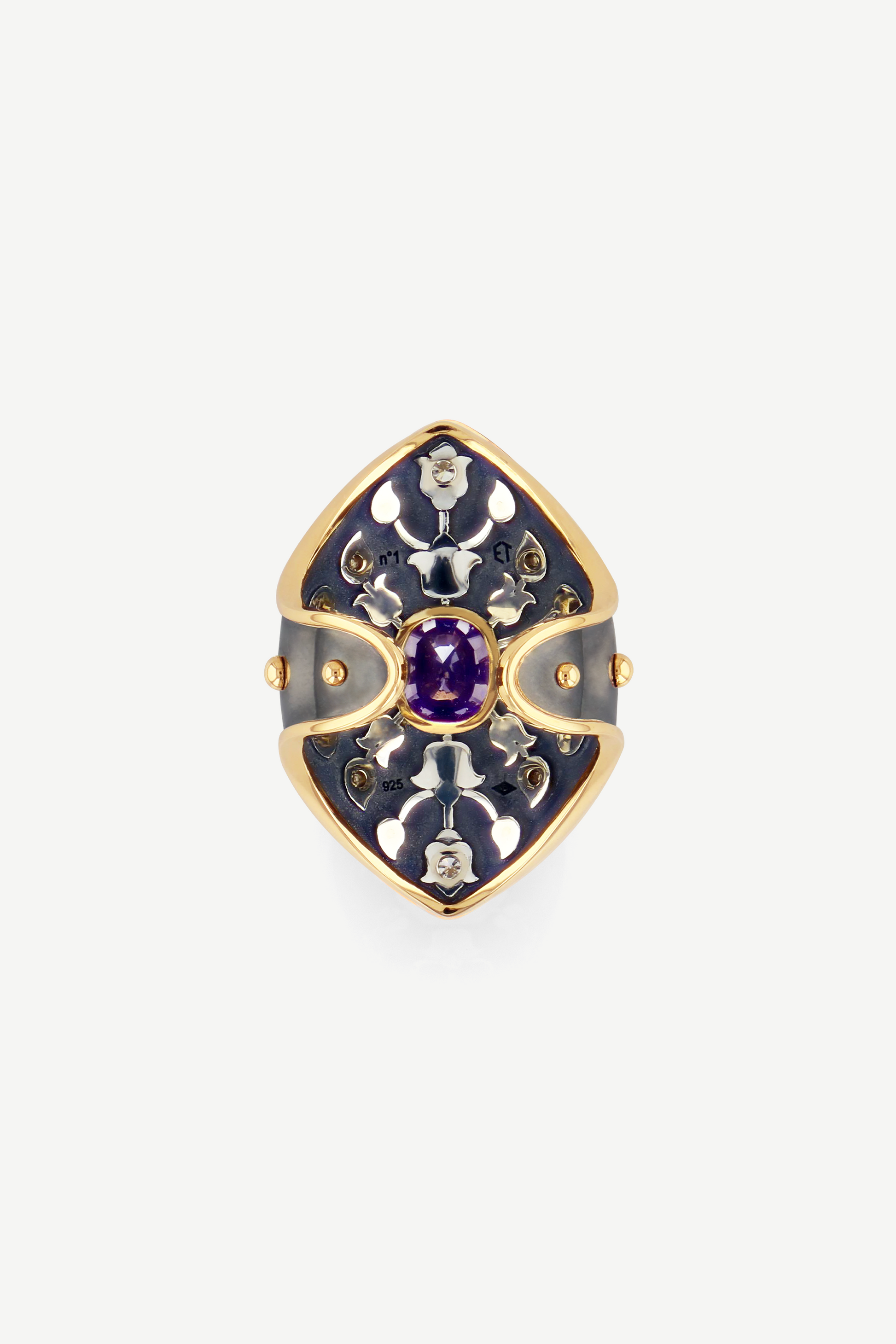 bague la dame du lac ecu saphir violet
