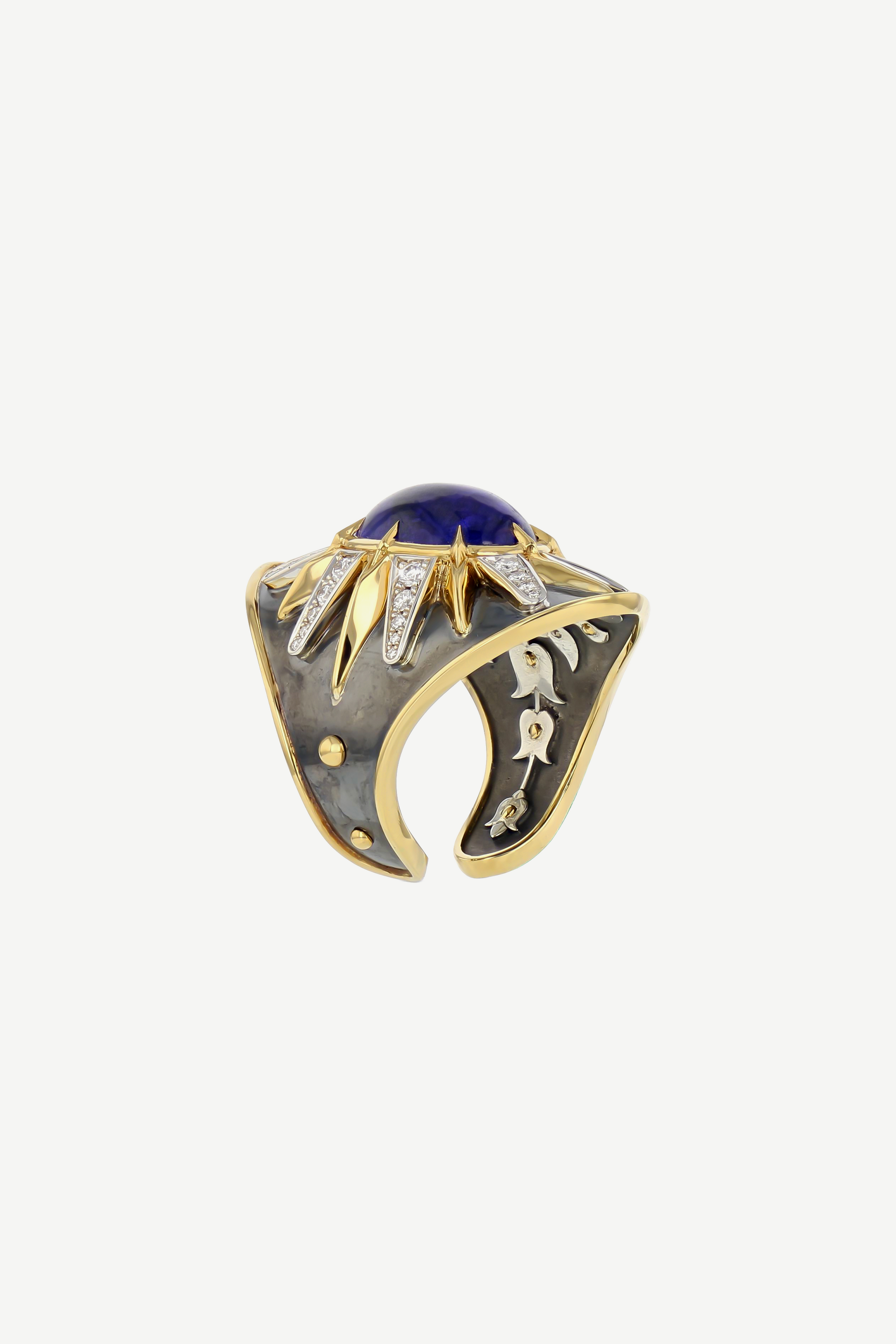 Elie Top Bague Écu Tanzanite La Dame du Lac