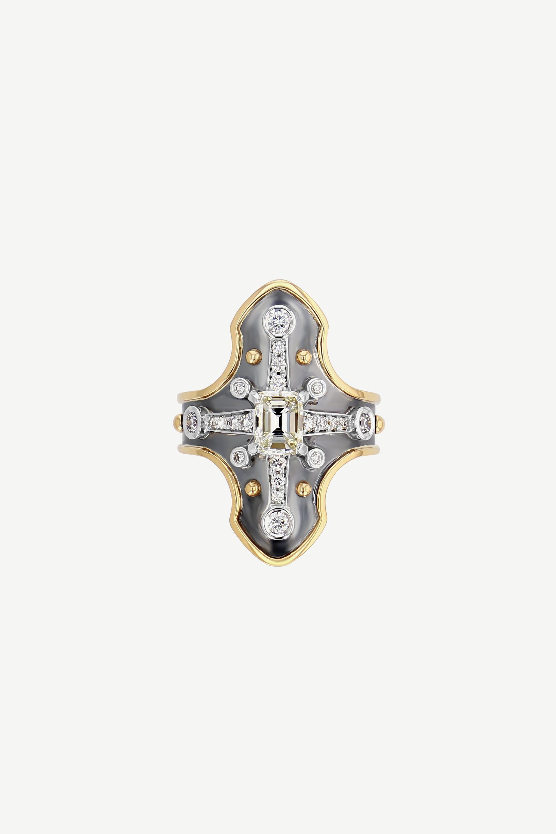 Elie Top Bague Heaume Diamants La Dame du Lac