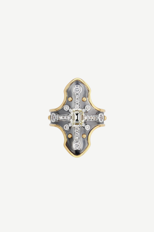 Elie Top Bague Heaume Diamants La Dame du Lac