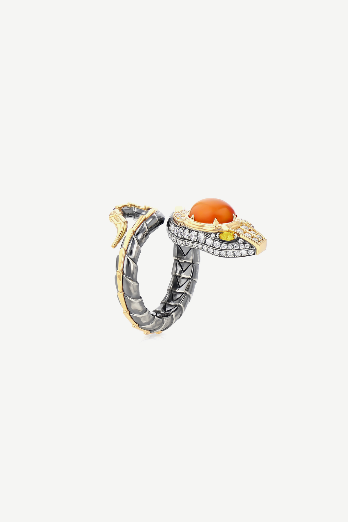 Elie Top Bague Petit Serpent Opale Rouge Magica Naturae