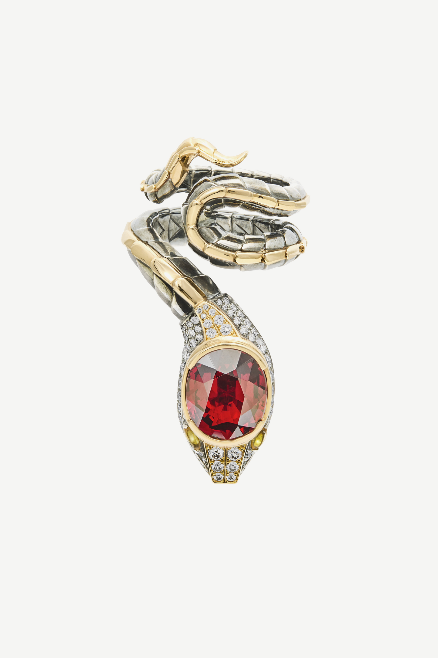 Bague Serpent Grenat