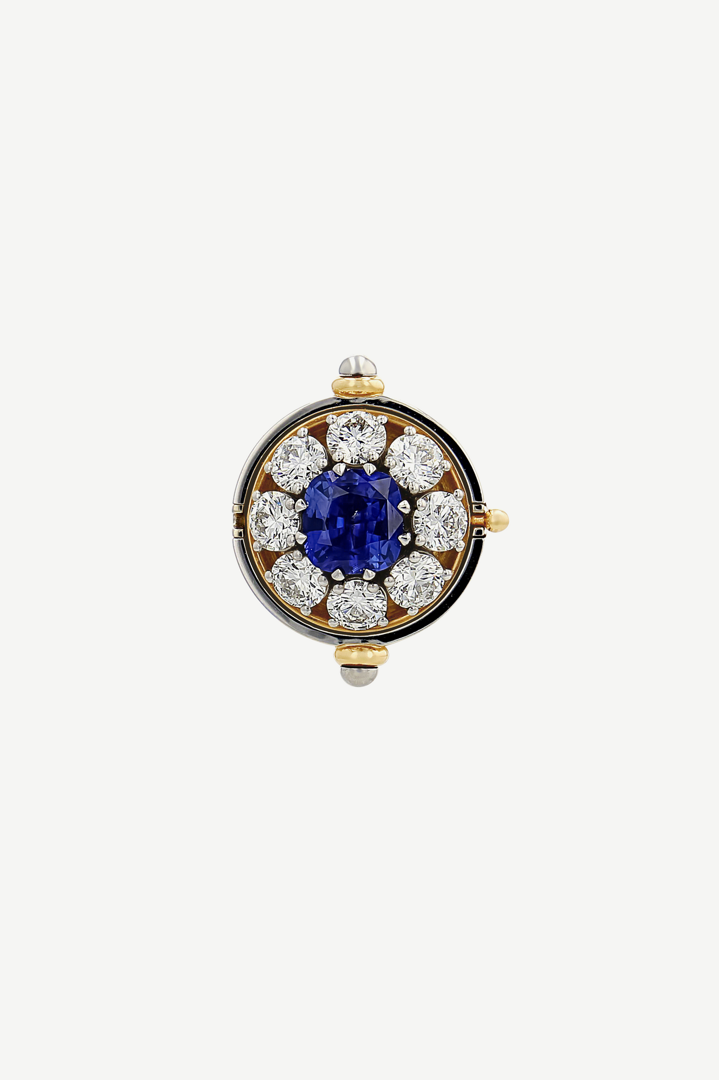 Elie Top Bague Sphère Platine Saphir Sirius