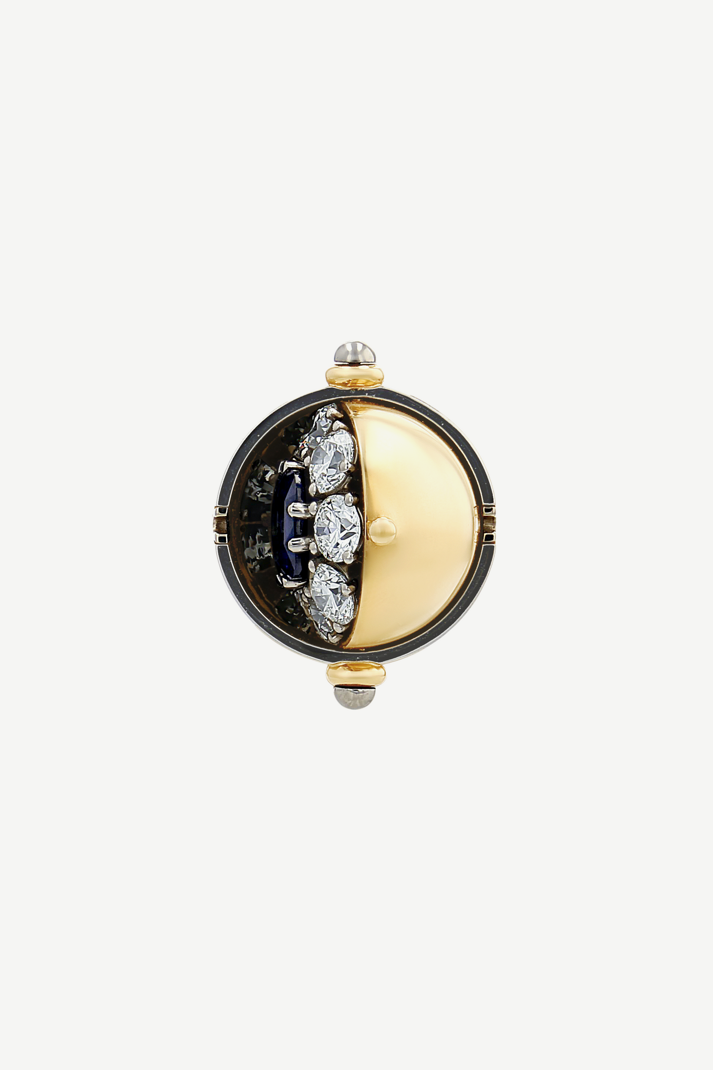 Elie Top Bague Sphère Platine Saphir Sirius
