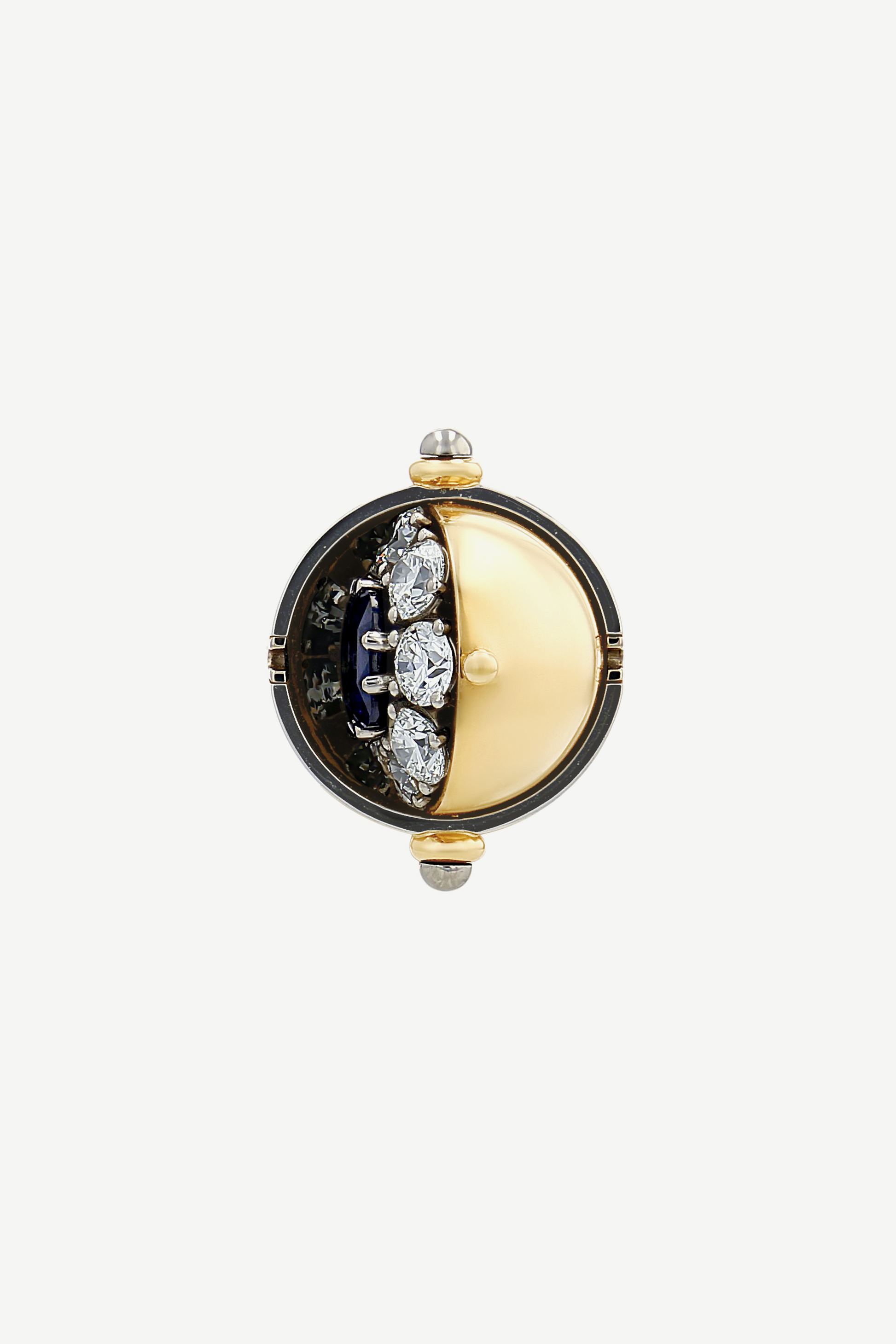 Elie Top Bague Sphère Platine Saphir Sirius