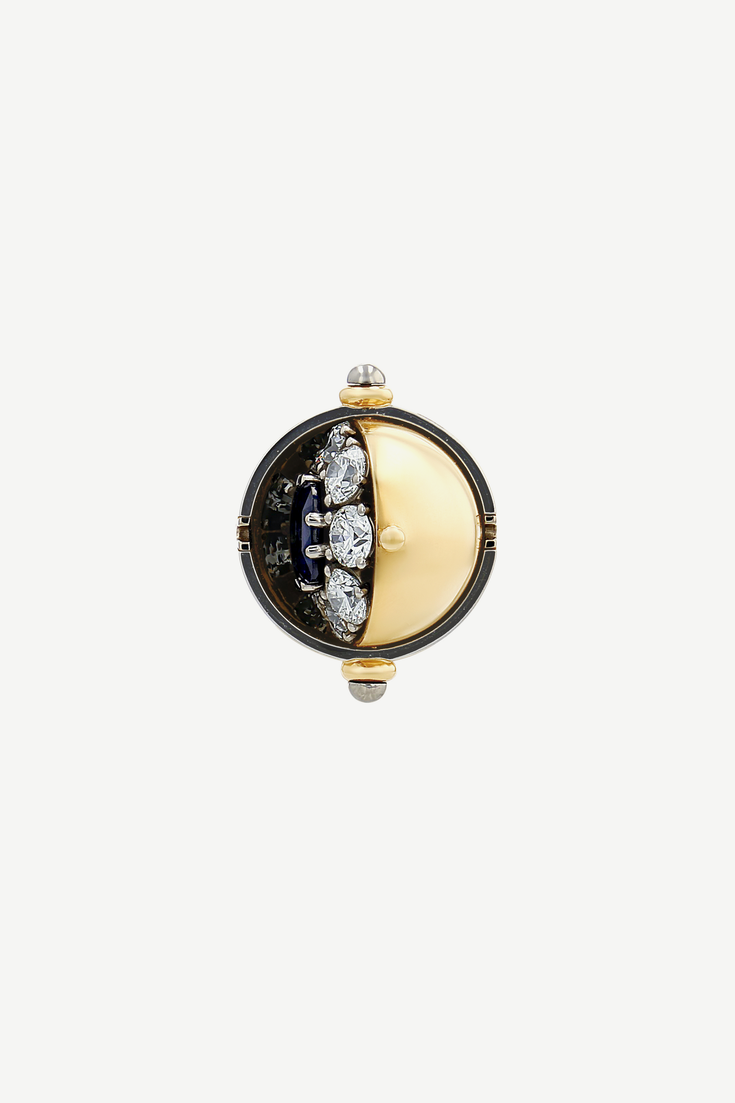 Elie Top Bague Sphère Platine Saphir Sirius