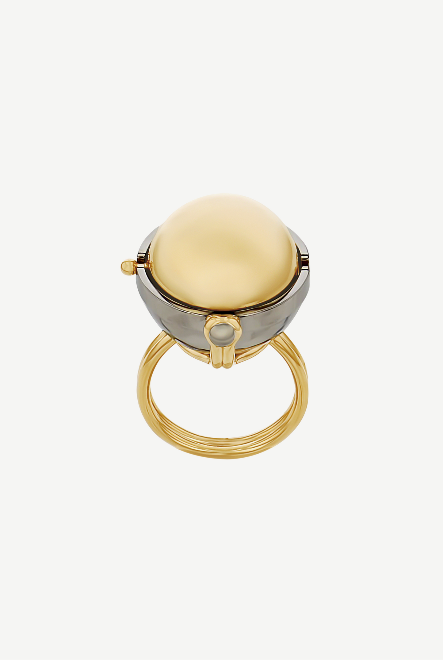 Elie Top Bague Sphère Platine Saphir Sirius