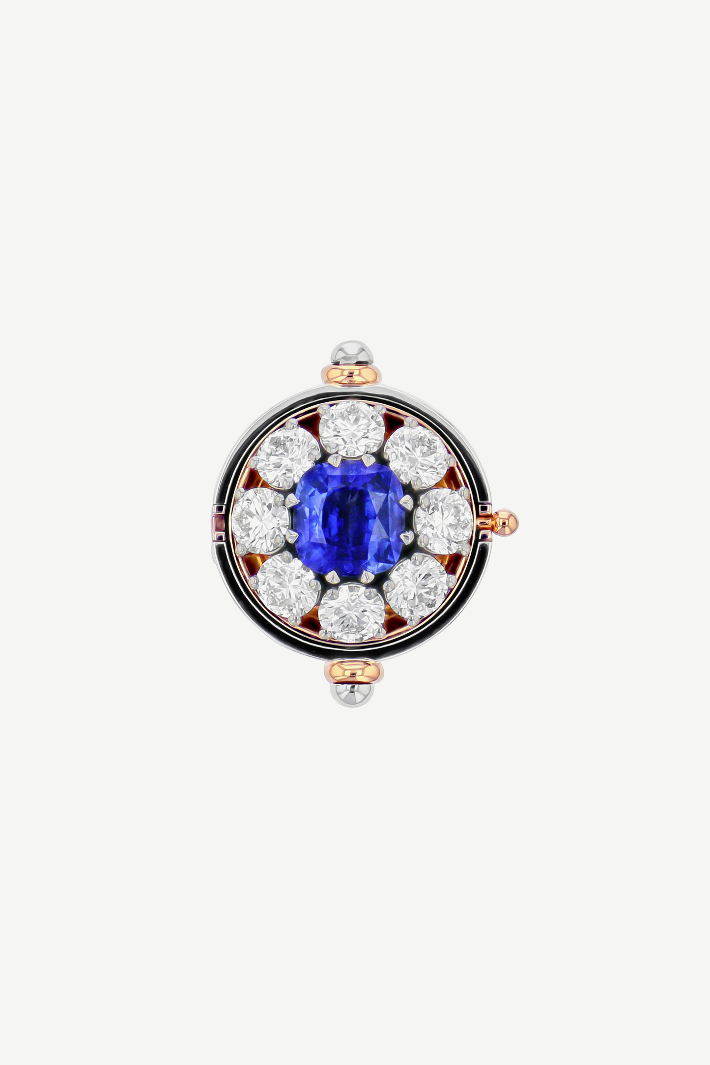 Sapphire Platinum Sphere Ring
