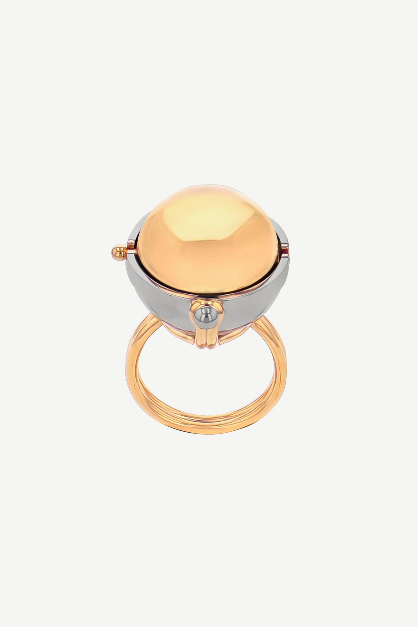 Sapphire Platinum Sphere Ring