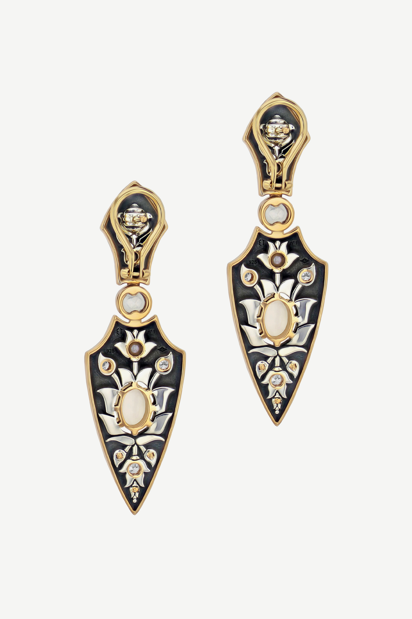 Boucles d'Oreille Lances Courtes Opale