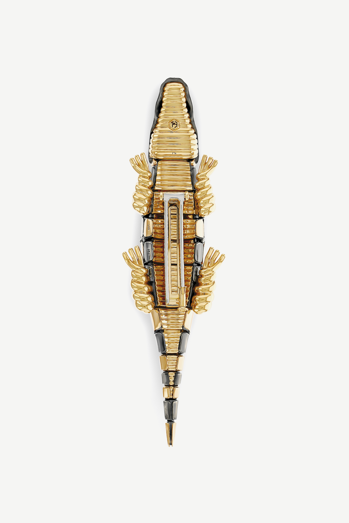 Emerald Crocodile Brooch