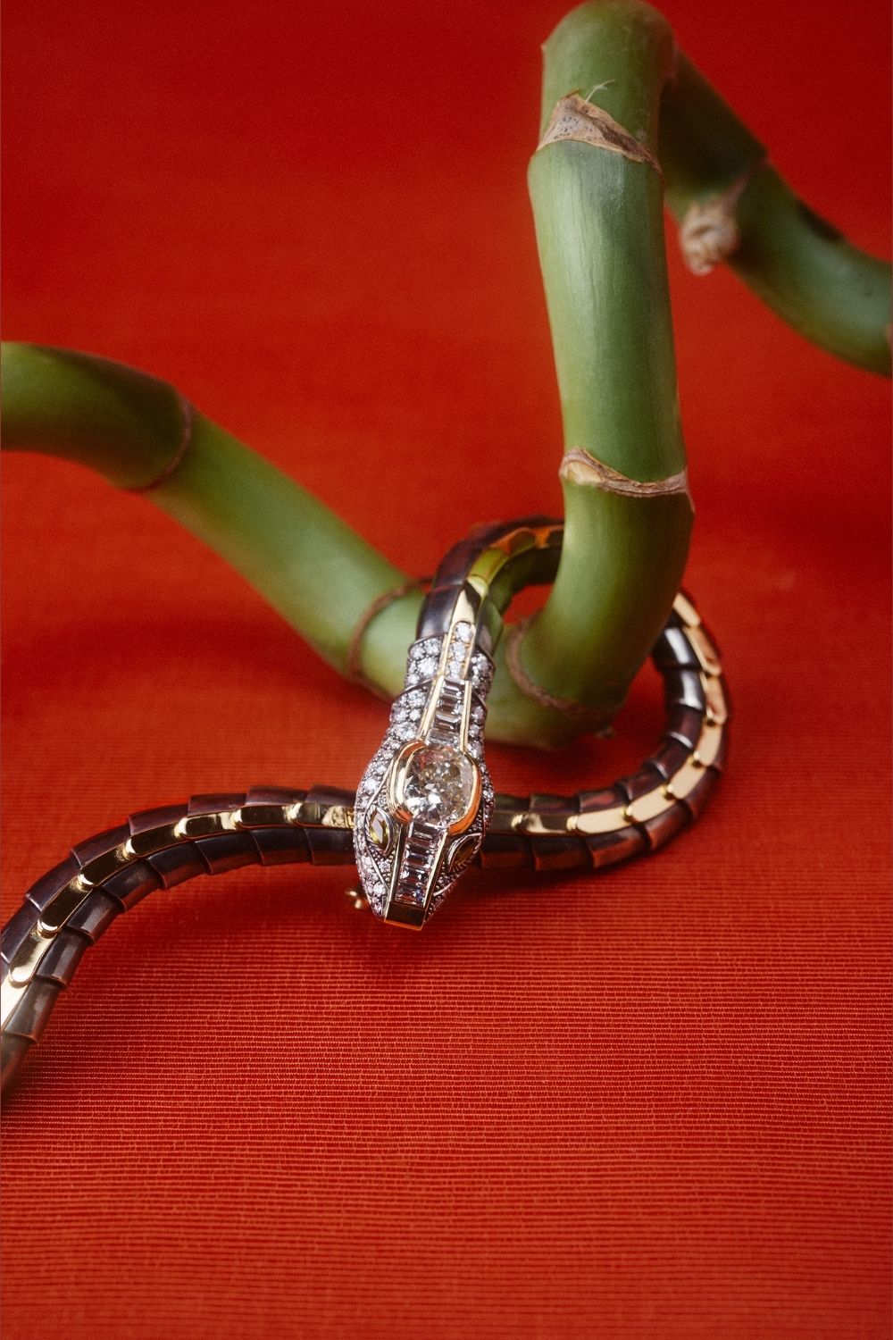 Broche Serpent Diamant Elie Top